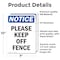Signmission Please Keep Off Fence, 7 in W x Rectangle, Vinyl Decal OS-2PACK-NS-D-710-V-17484 - alternate 2
